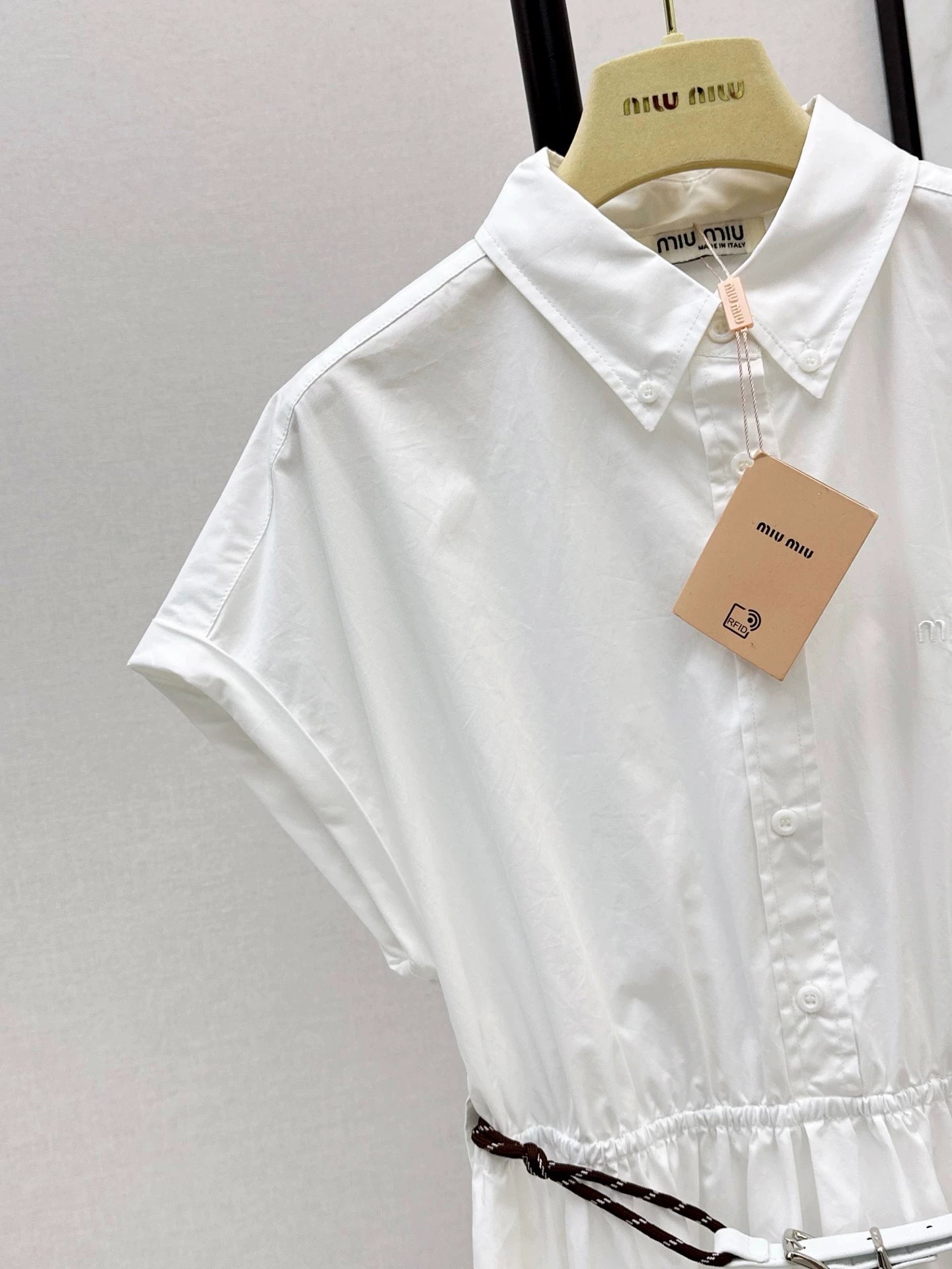 M 25 Spring and Summer New Lapel Short Sleeve Dress