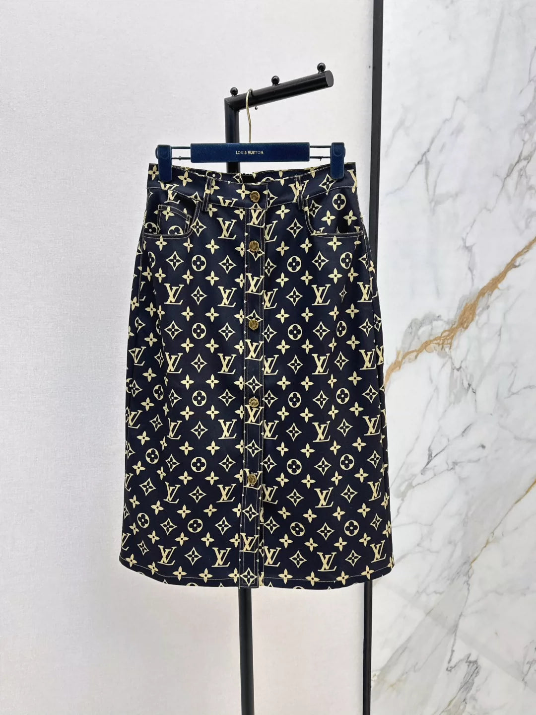 L 25 Spring/Summer New Old Flower Denim Half-body Skirt