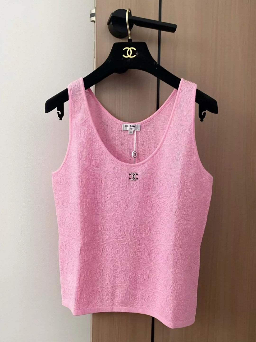 C 25 Rose Pattern Vest(BLUE PINK WHITE)