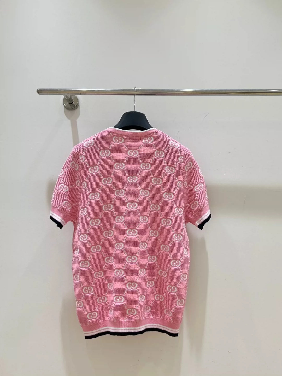 G 25 New Lettered Jacquard Knit Short Sleeve