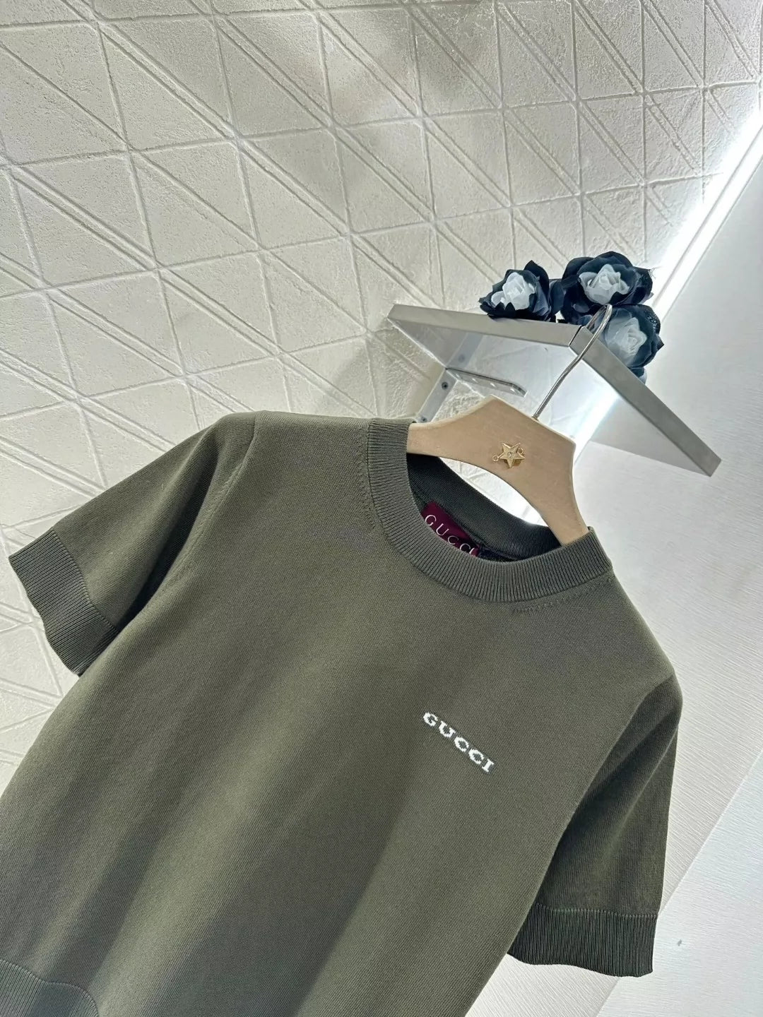 G 25 Spring/Summer New Classic Green Knit Short Sleeve