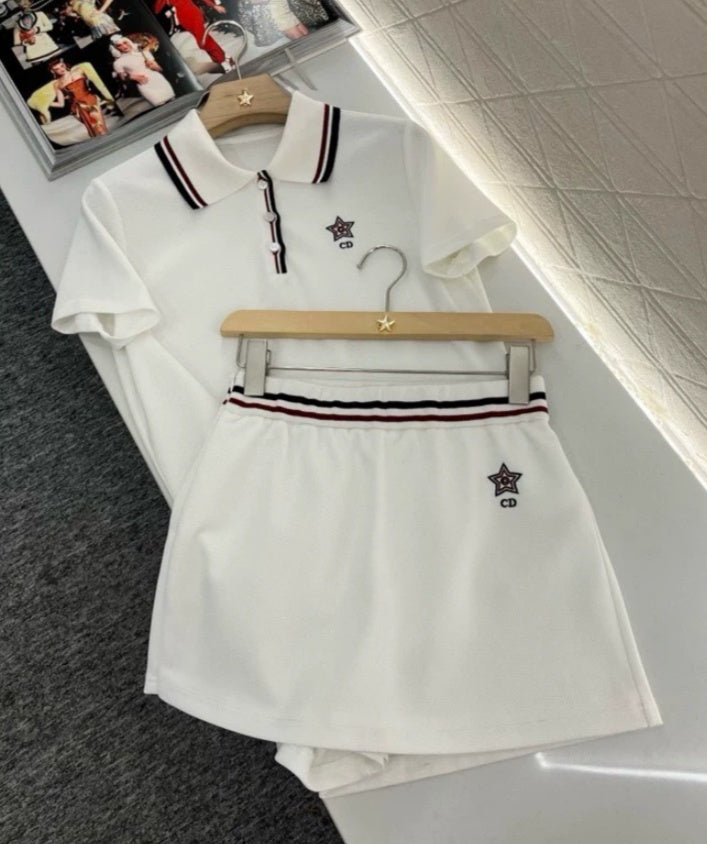 D 25 New Short Sleeve + Skirt & Pants Set