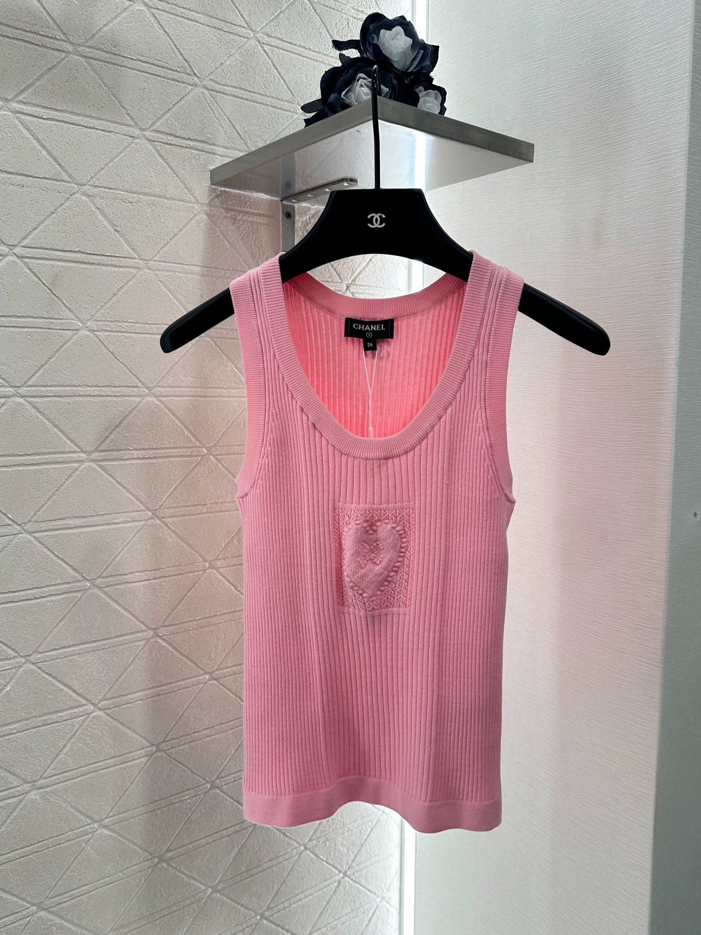 C 25 autumn and winter new product heart logo intarsia knitted vest