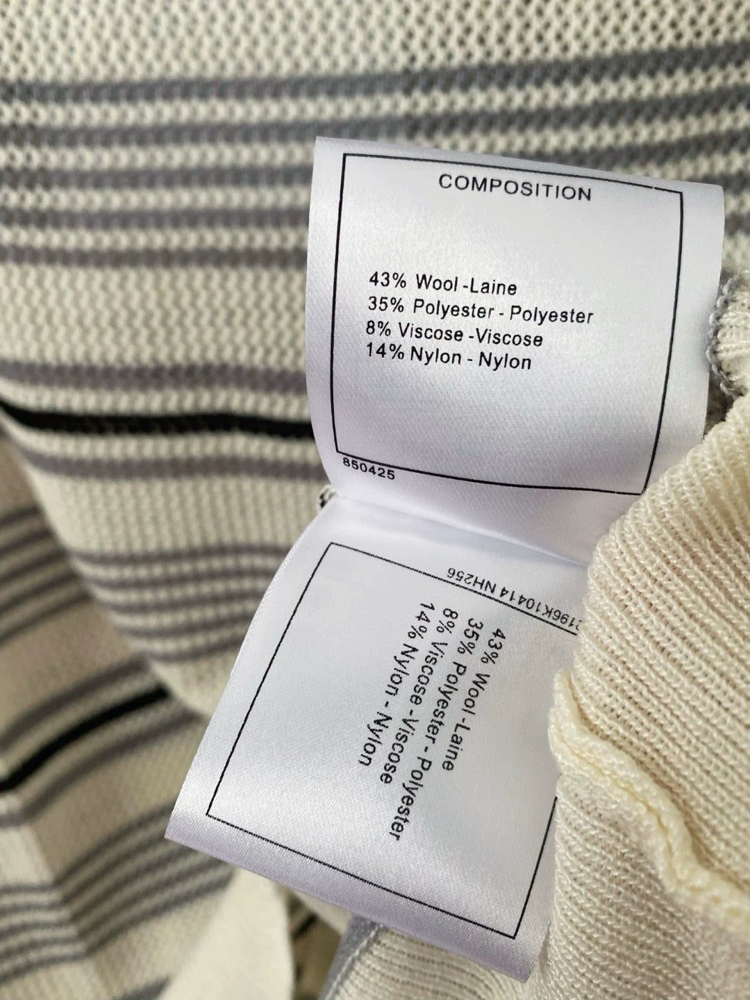 C 25 new color clashing striped lapel short sleeve knit