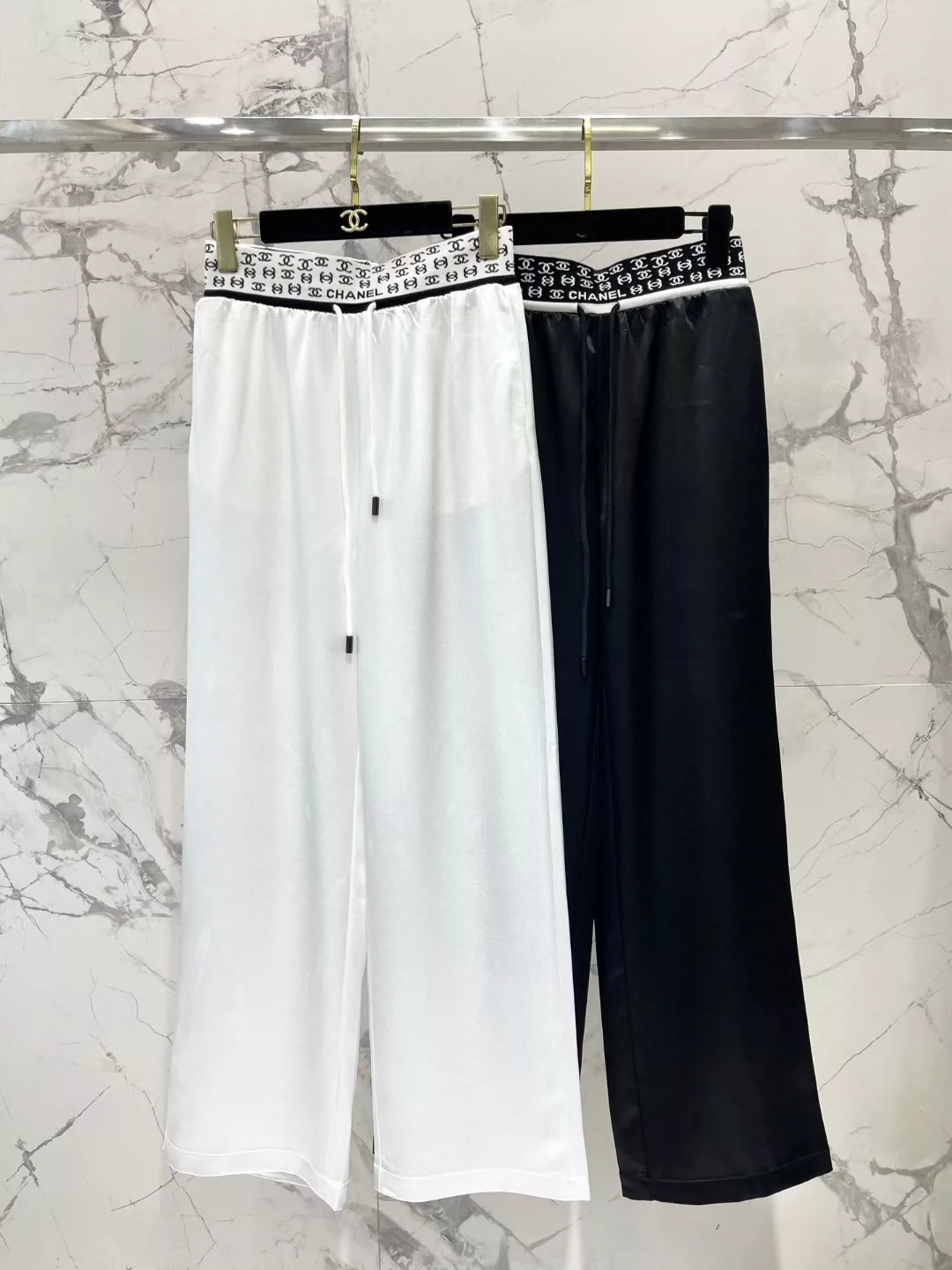 C 25 New Webbing Elastic Waist Drawstring Casual Pants