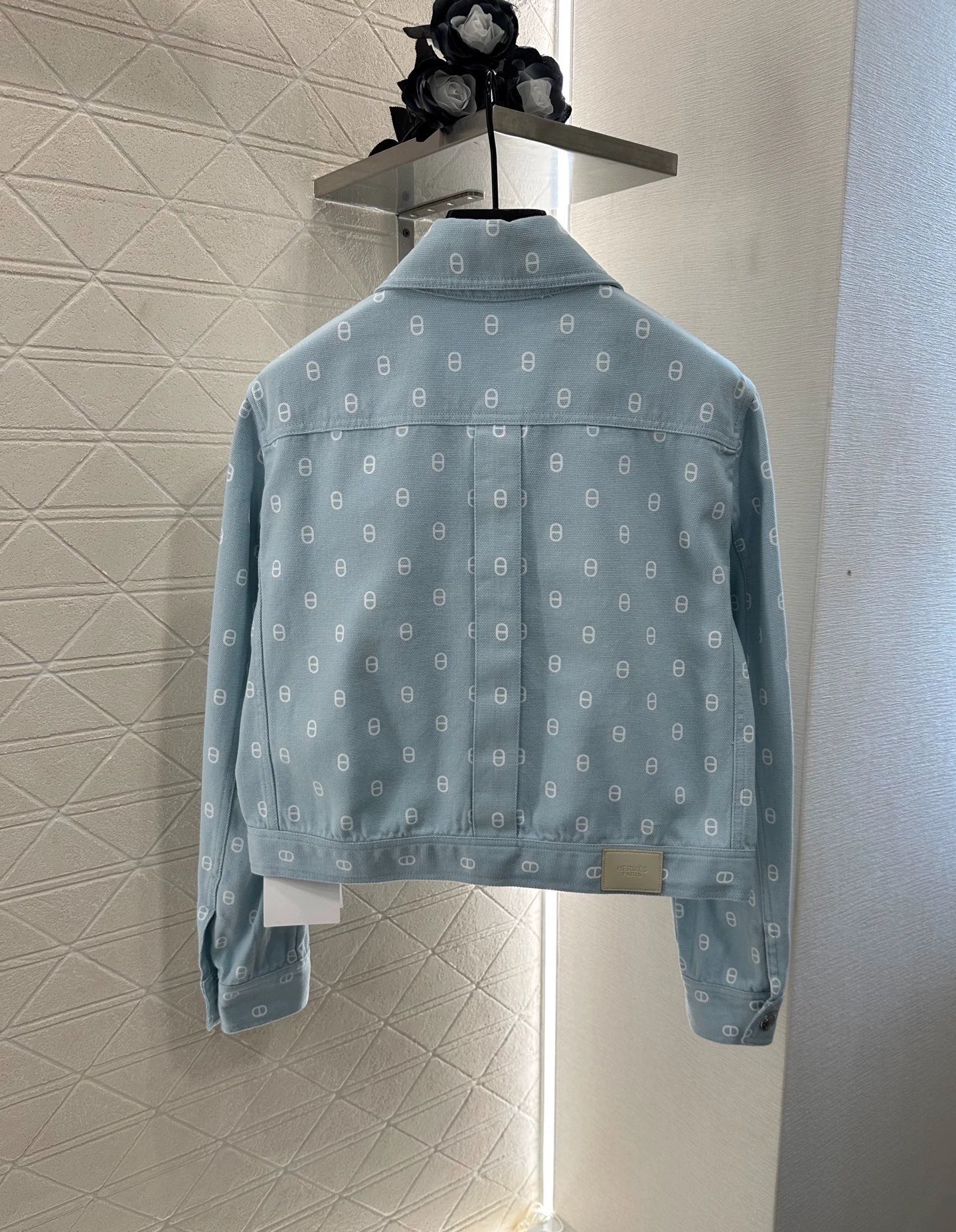 H 25 Pignose Print Denim Jacket