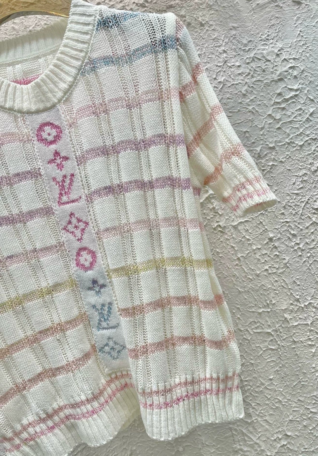 L 25 Early Spring New Knitted Short Sleeves