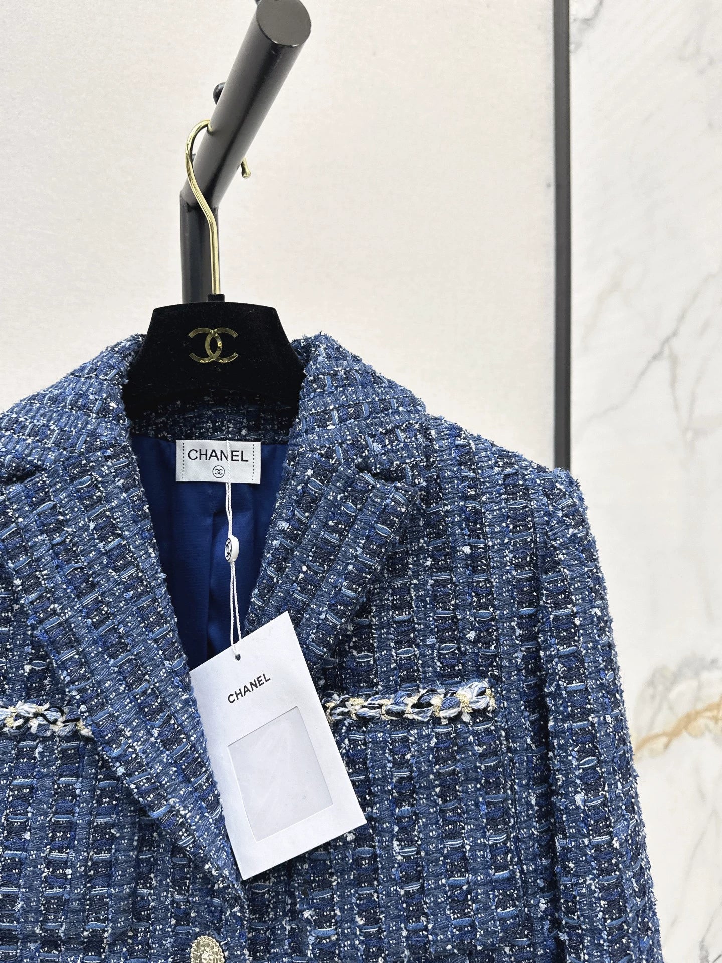 C 25 Model's Sapphire Blue Tweed Short Jacket