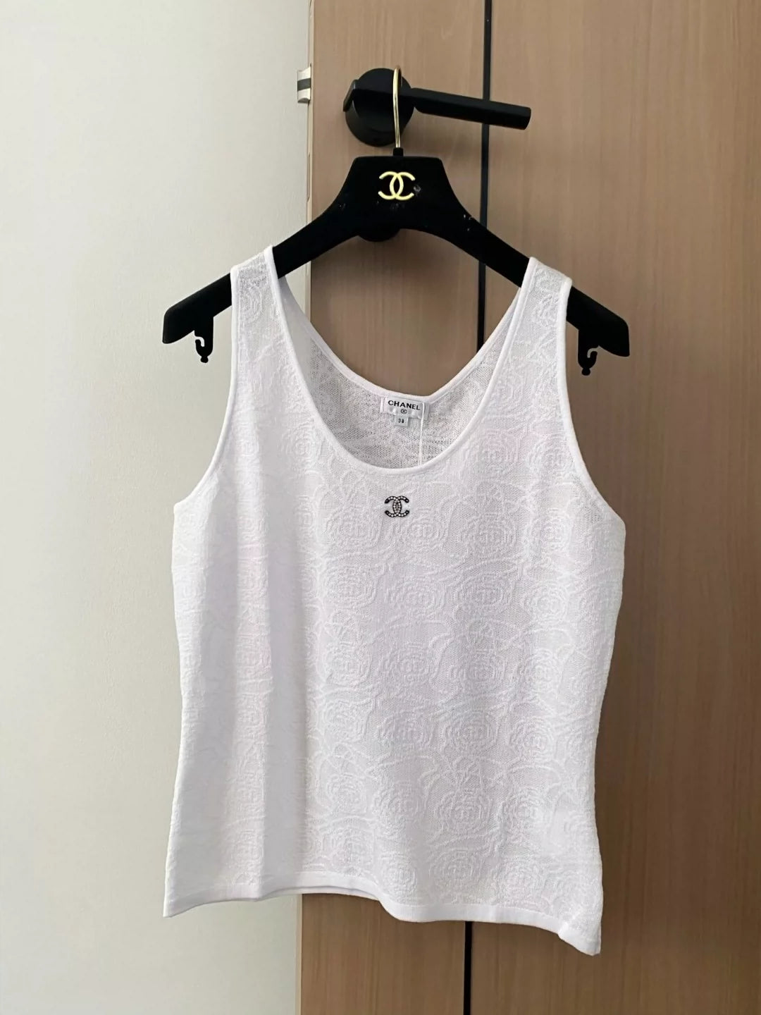 C 25 Rose Pattern Vest(BLUE PINK WHITE)