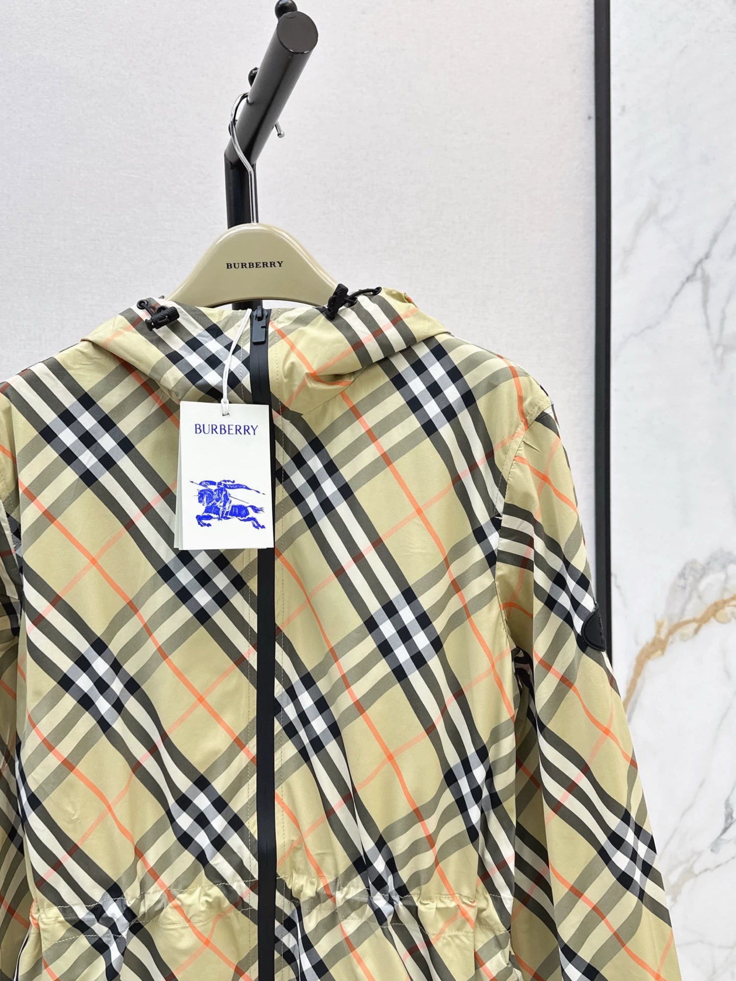 BU 25 Early Autumn New Fashion Plaid Trench Coat