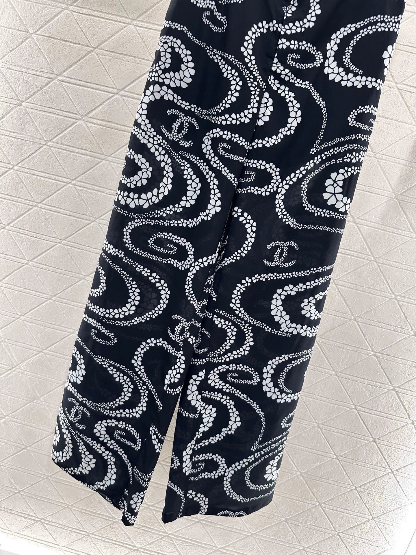 C 25Ss early spring new print wide-leg trousers