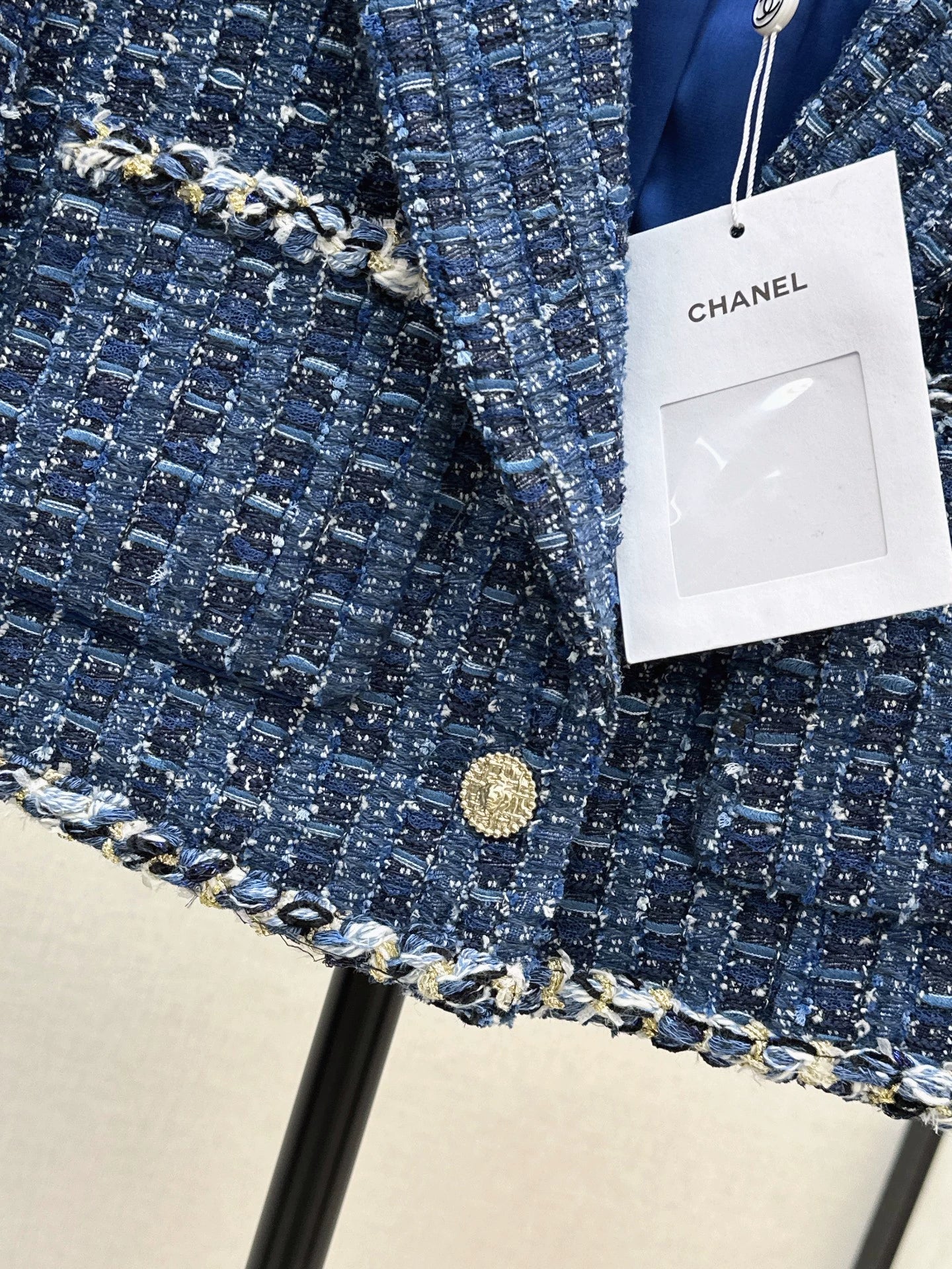 C 25 Model's Sapphire Blue Tweed Short Jacket