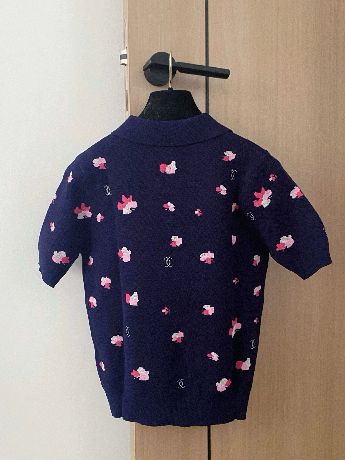 C 25 New Color blocking polo collar short sleeves