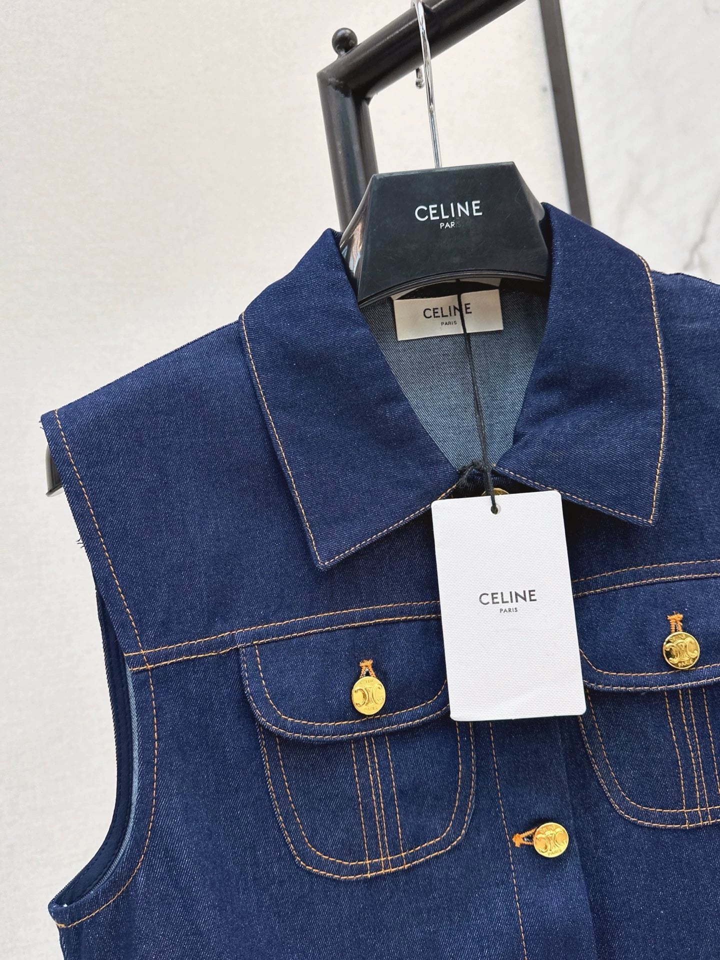 CE 25 Spring/Summer New Double Pocket Denim Vest Jacket
