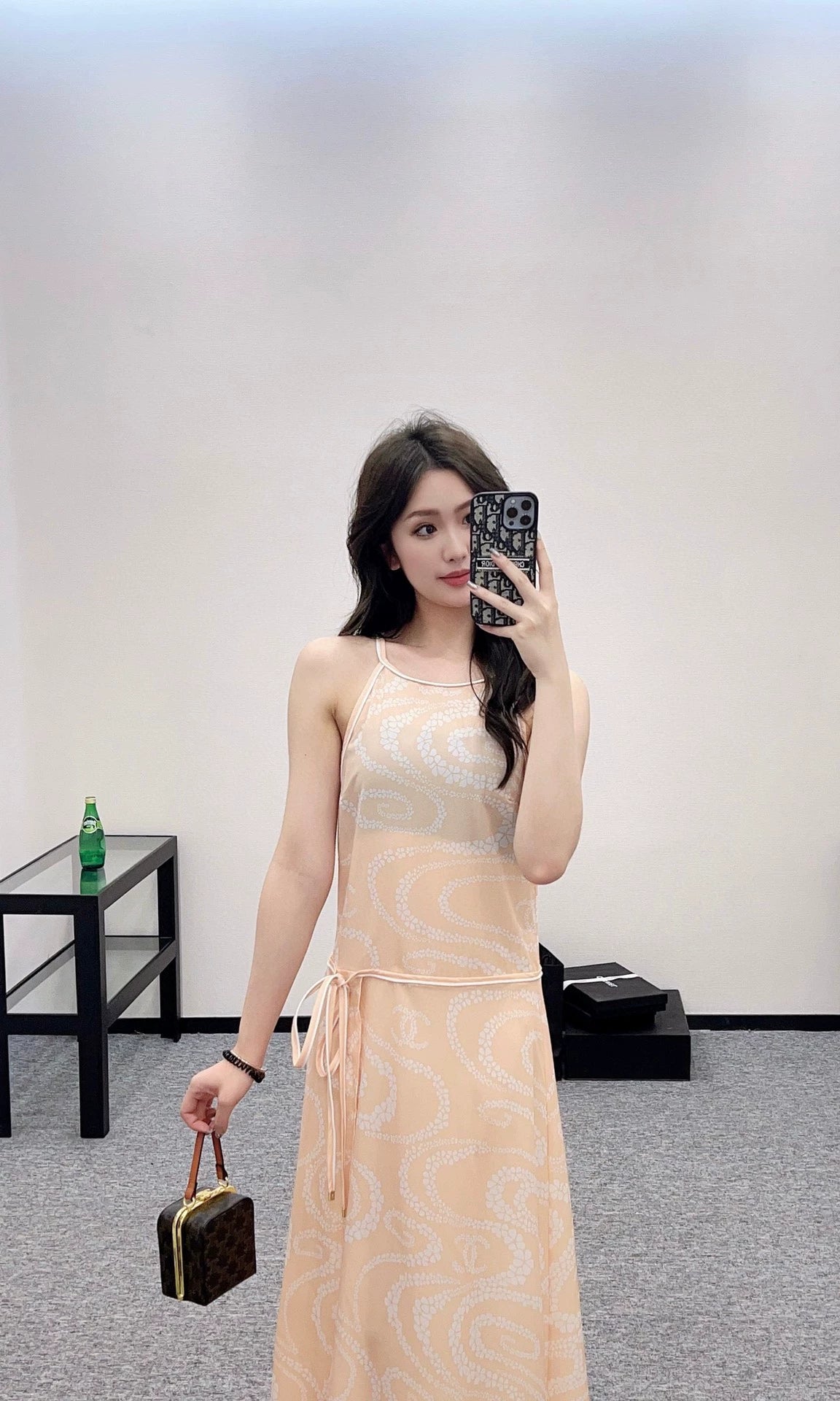 C 25 Printed halter dress