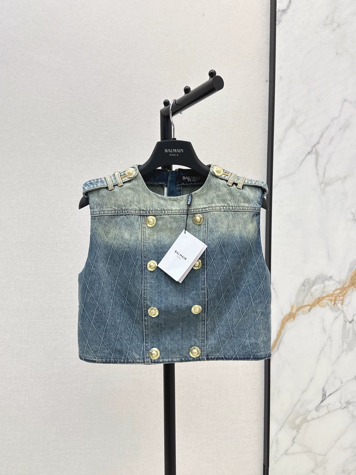 BA 25 spring and summer new short section denim vest