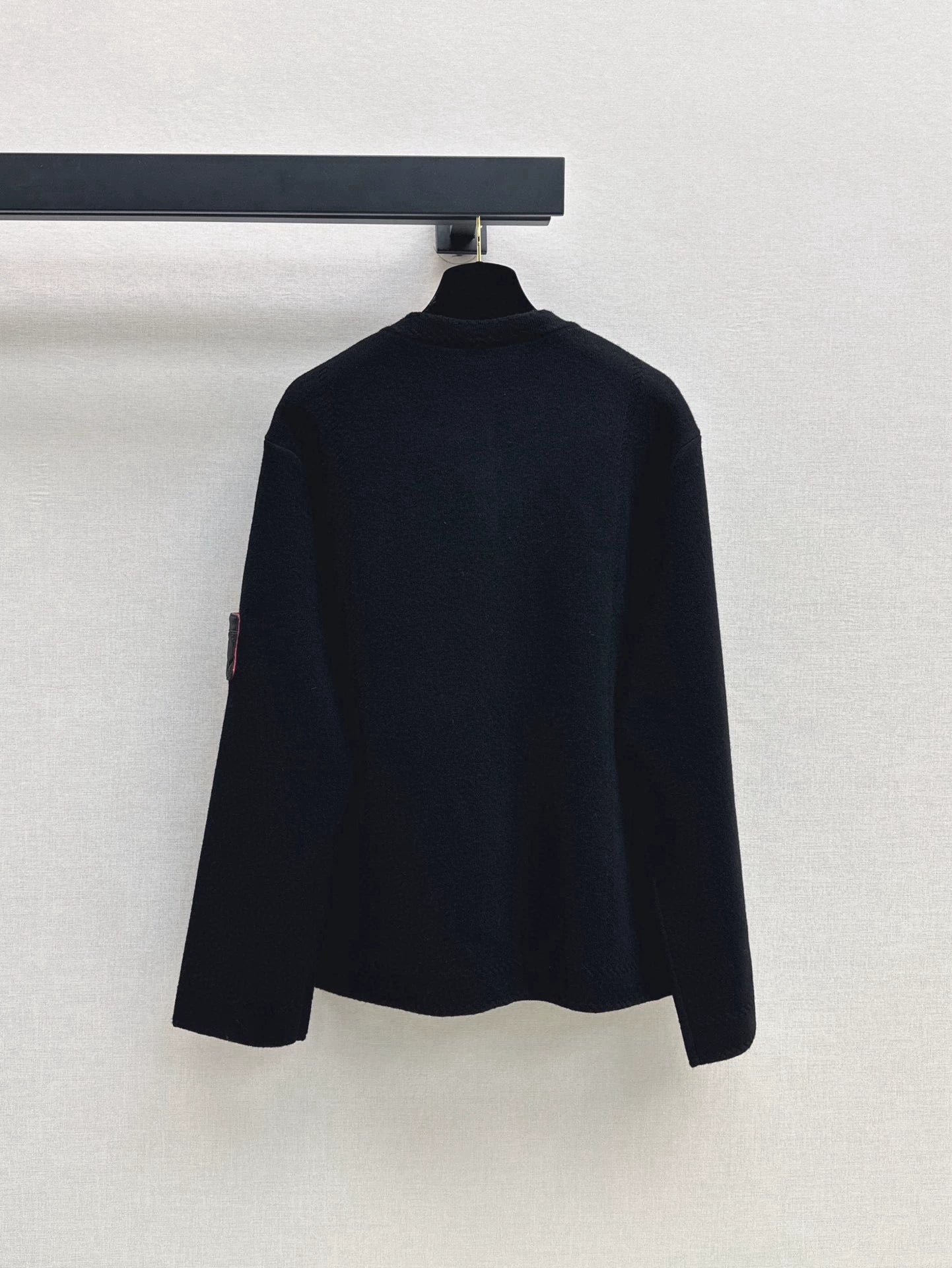 C 25 Cashmere coat with quilted leather pockets
