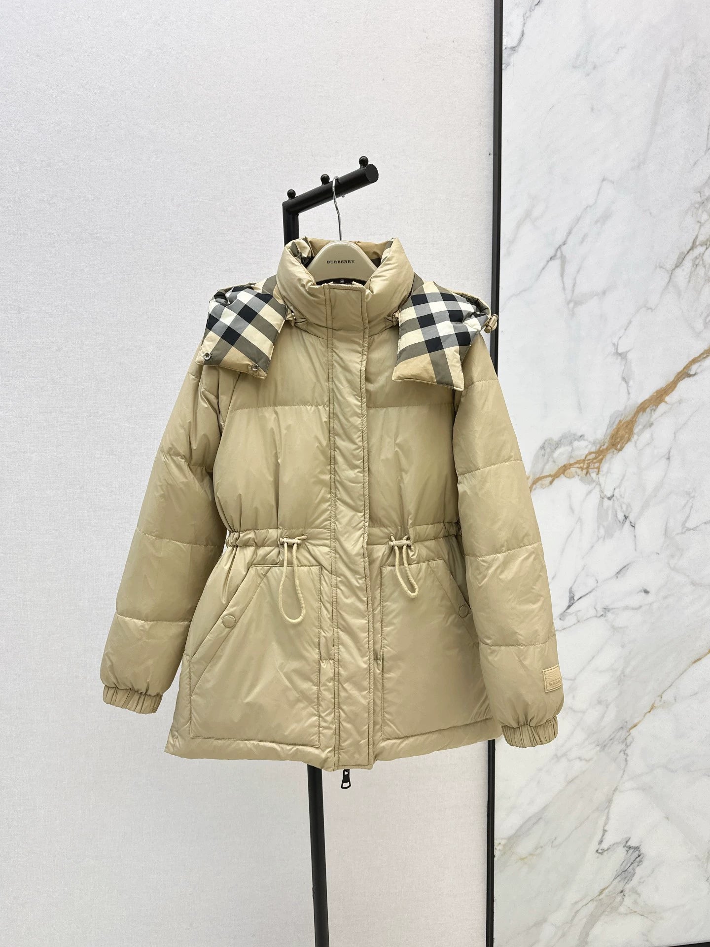 Bru 25fw Plaid double-faced down jacket