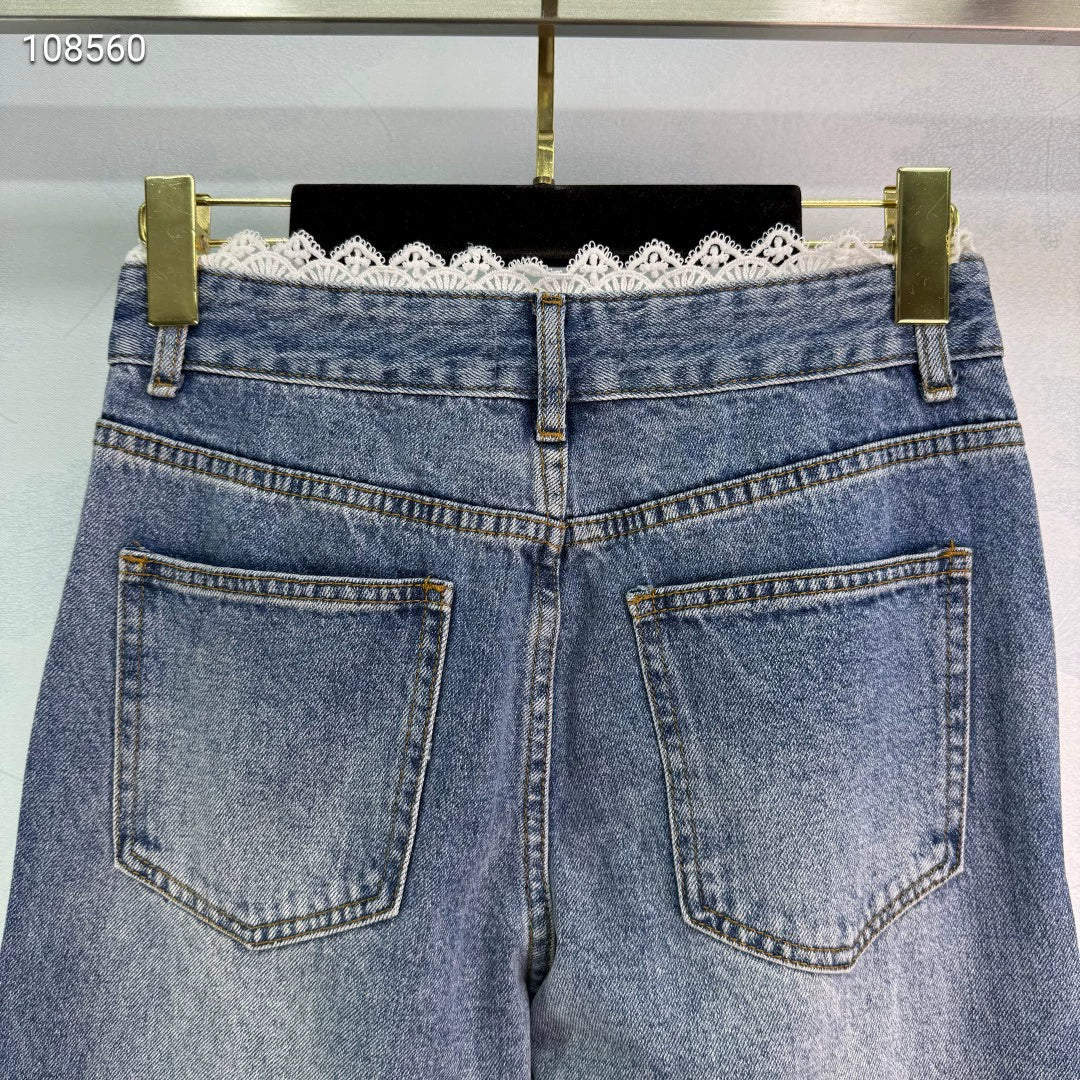 C 25 Lace panel jeans