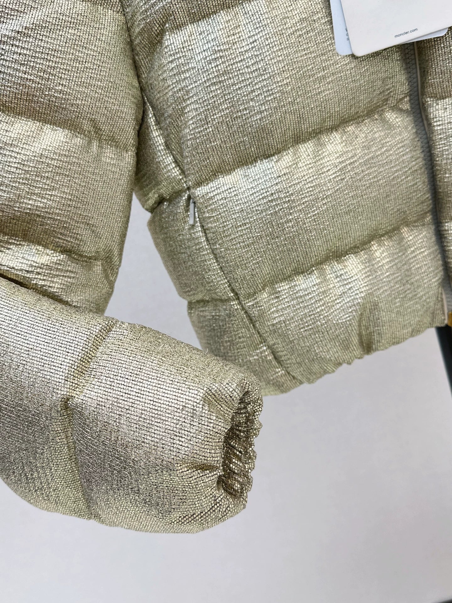 MON 25fw Silver stand collar down jacket
