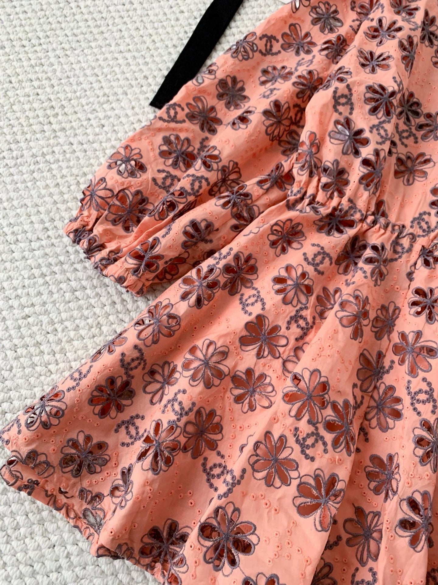 C 25 Cutout Embroidery Daisy Dress
