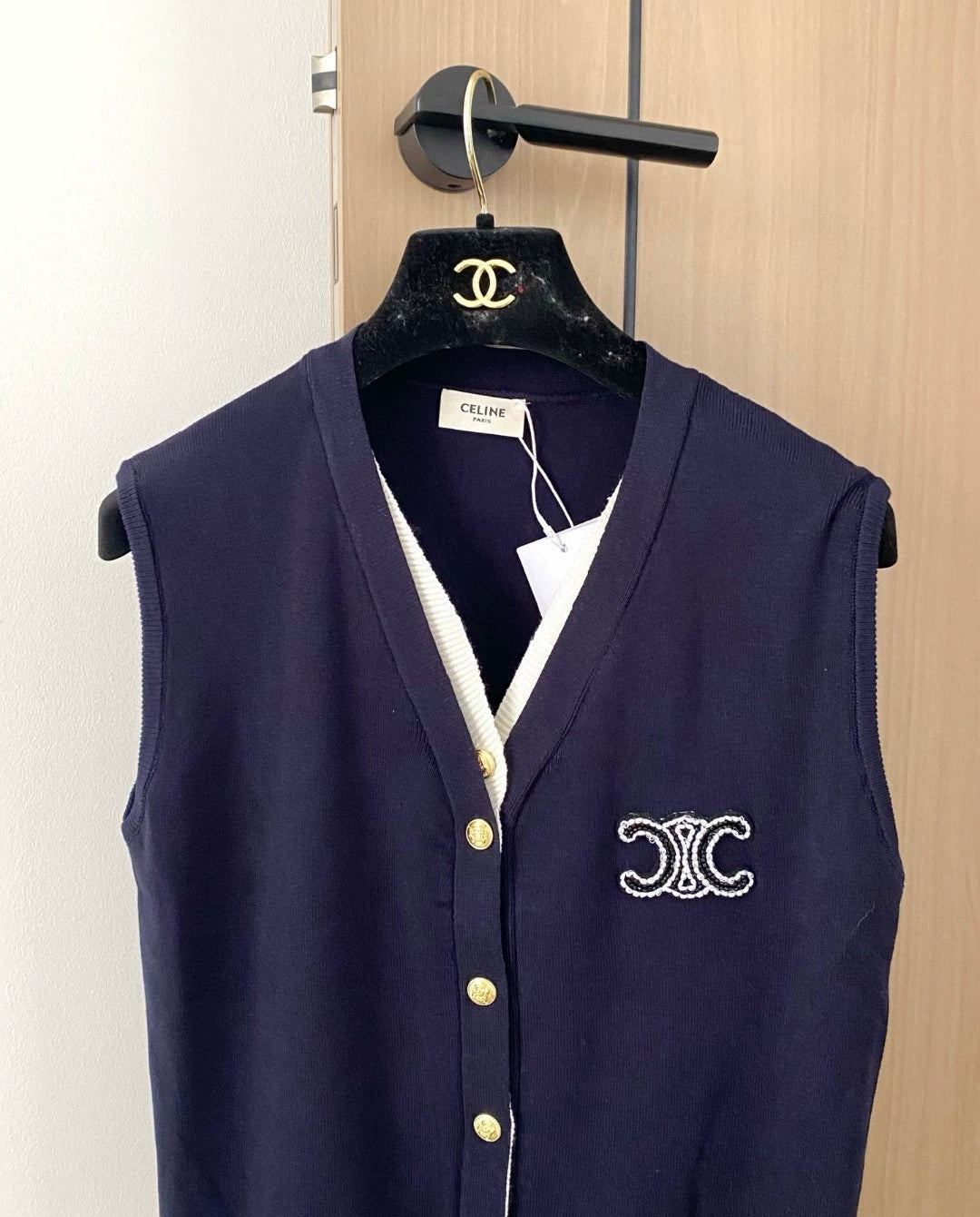 CE 25 new single-breasted sleeveless knitted vest