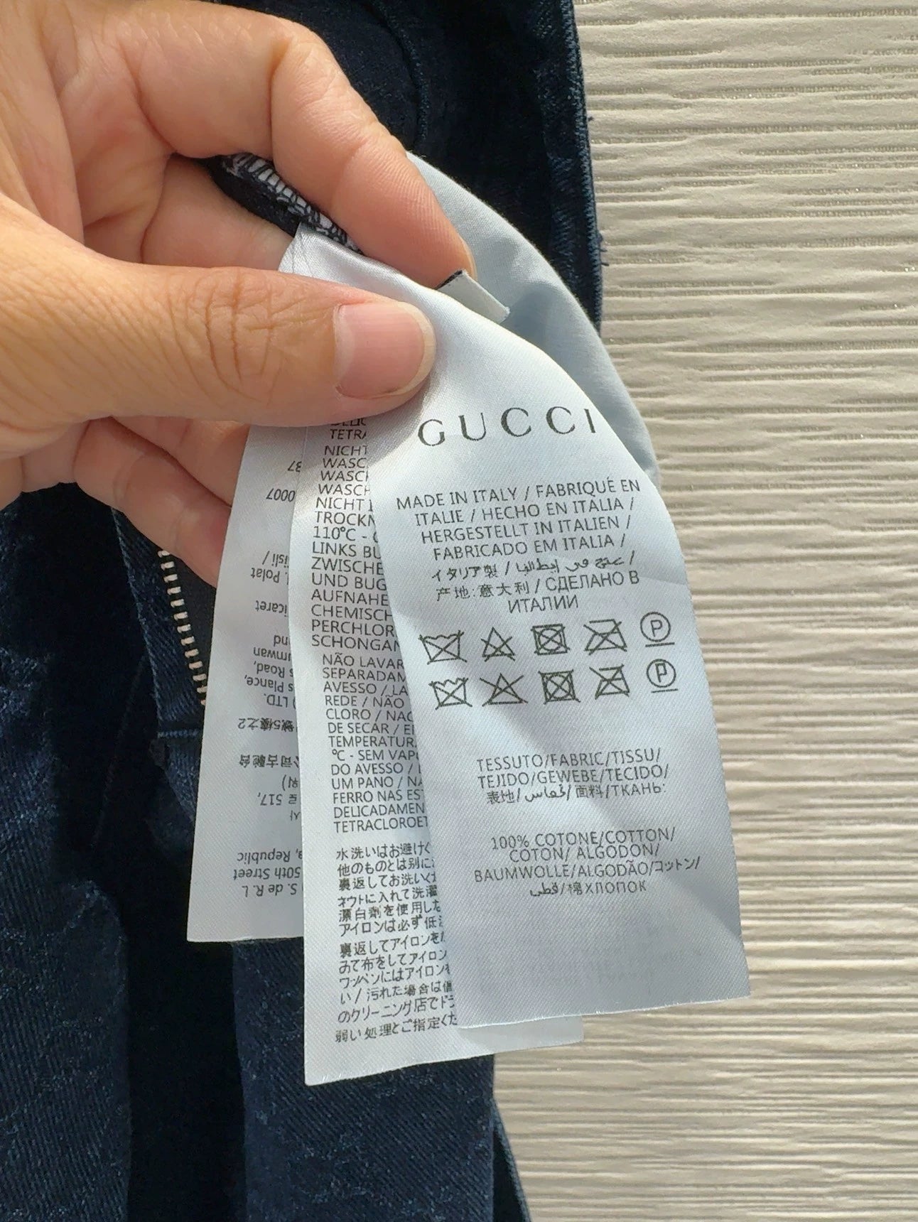 g 25 new gradient color letter denim pants
