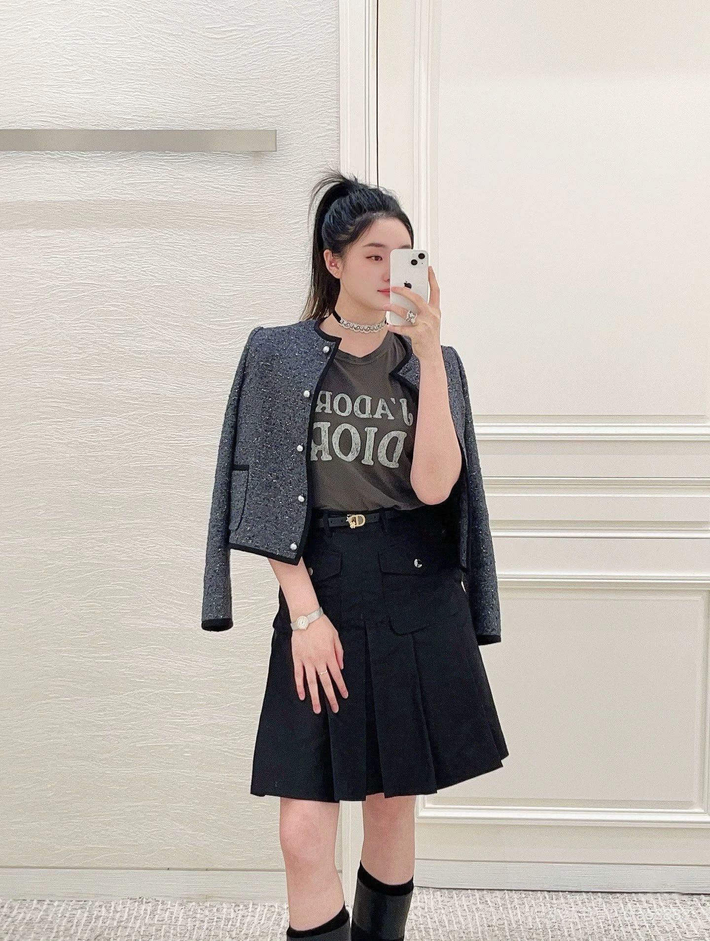 Di 25 high waist pleated skirt