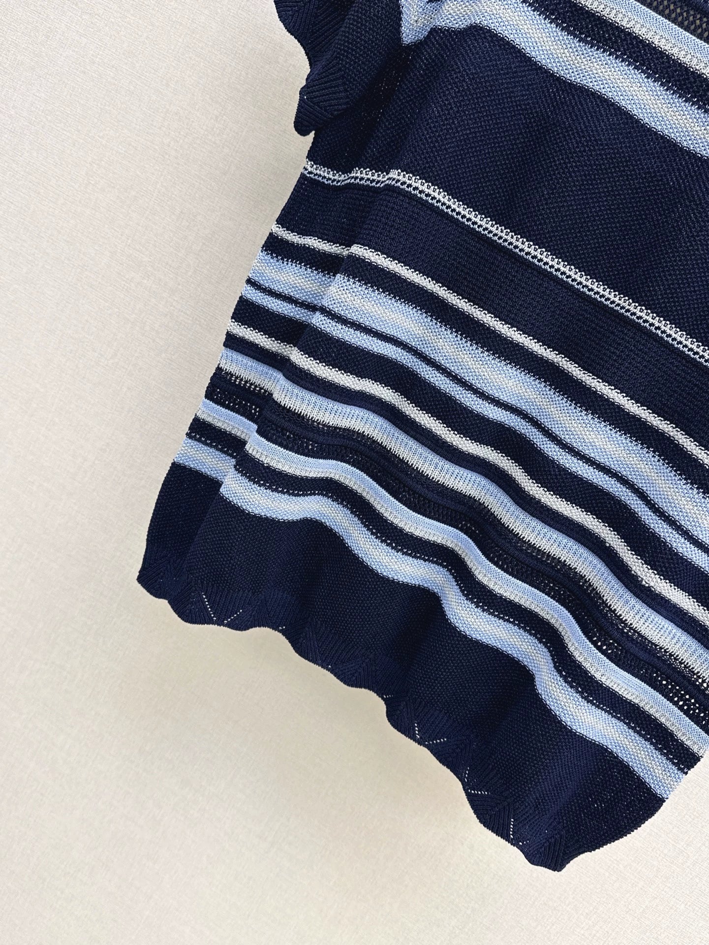 CE 25 Spring/Summer New Ice Silk Striped Knit Sweater