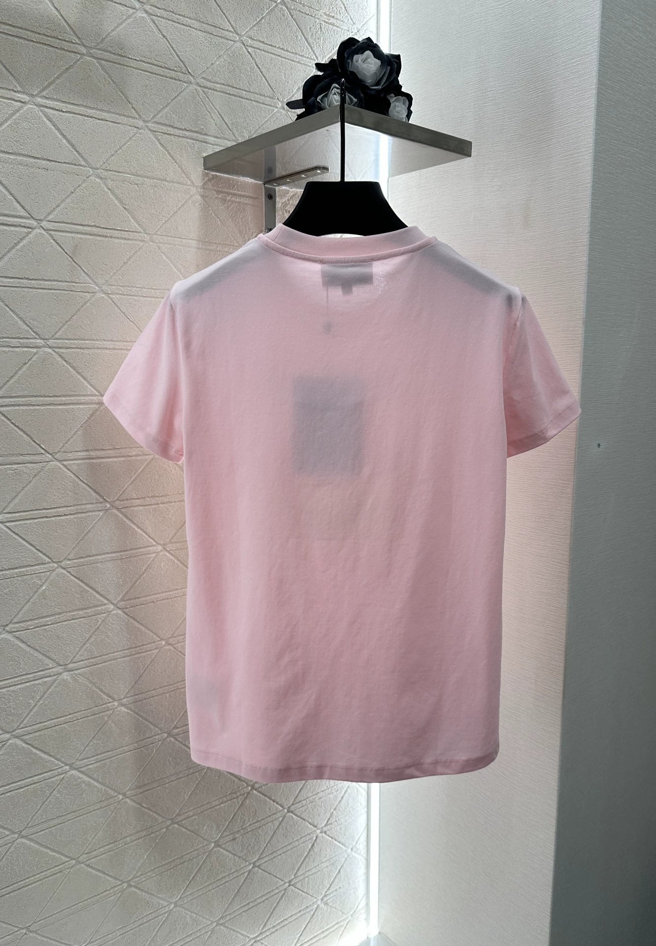 C 25 New Bubble Rhinestone Cake Round Neck Short-Sleeved T-shirt