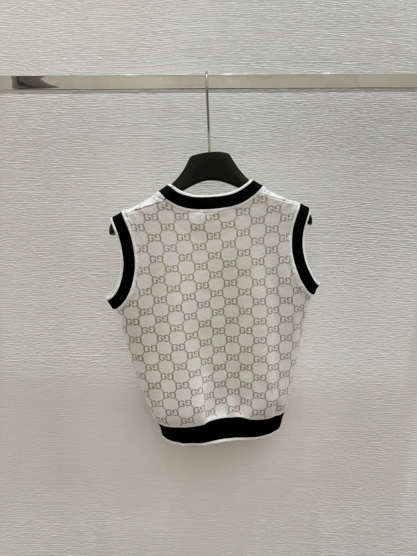 g 25 New color clashing letters round neck sleeveless knitted undershirt
