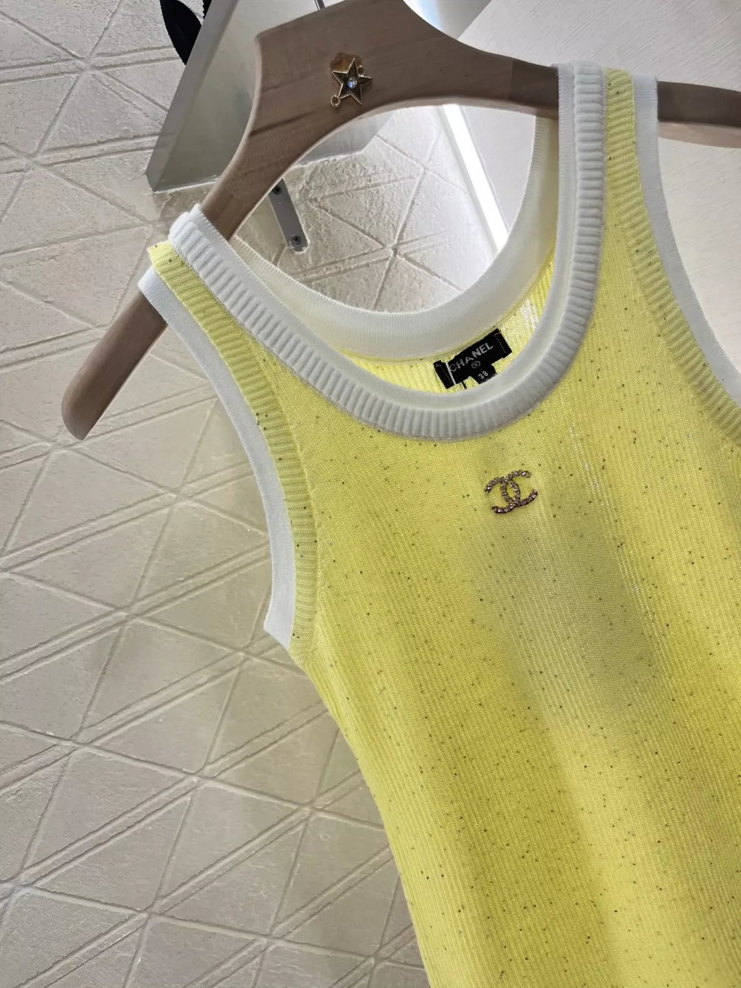 C 25 spring and summer new fake two-piece knitted undershirt
