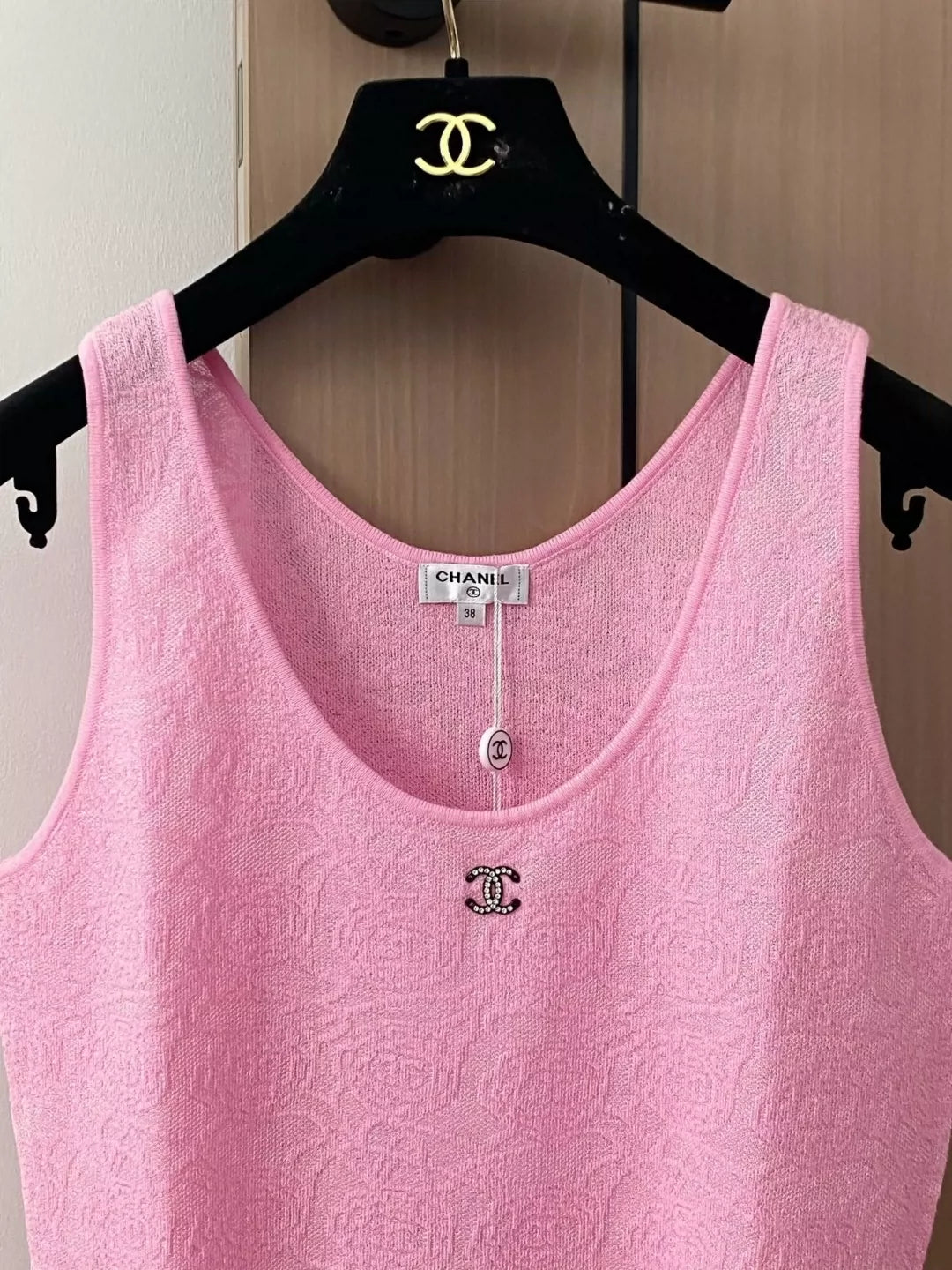 C 25 Rose Pattern Vest(BLUE PINK WHITE)