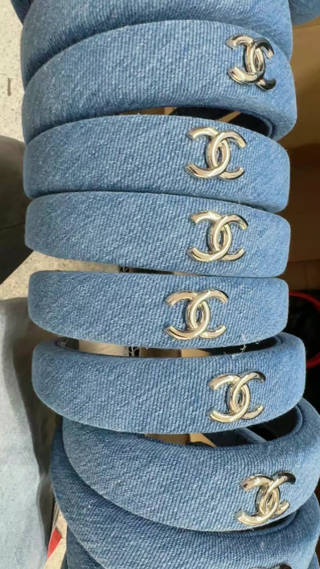 C 25 Wide denim headband