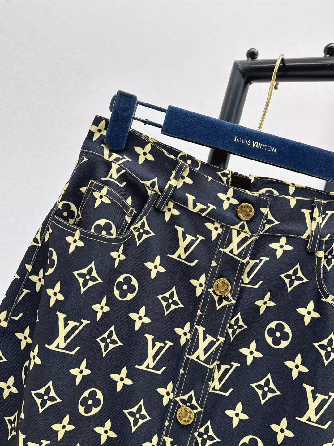 L 25 Spring/Summer New Old Flower Denim Half-body Skirt