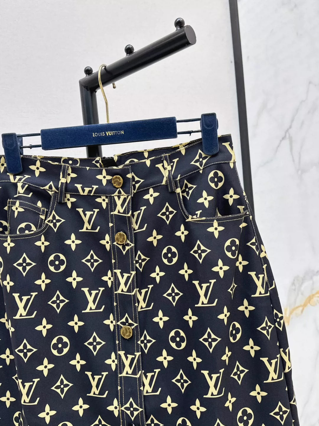 L 25 Spring/Summer New Old Flower Denim Half-body Skirt