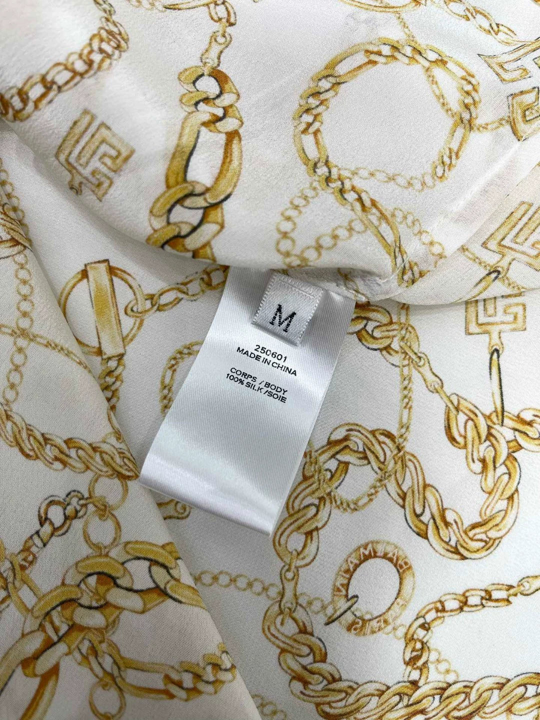 BA 25 new retro classic moon print long sleeve silk shirt