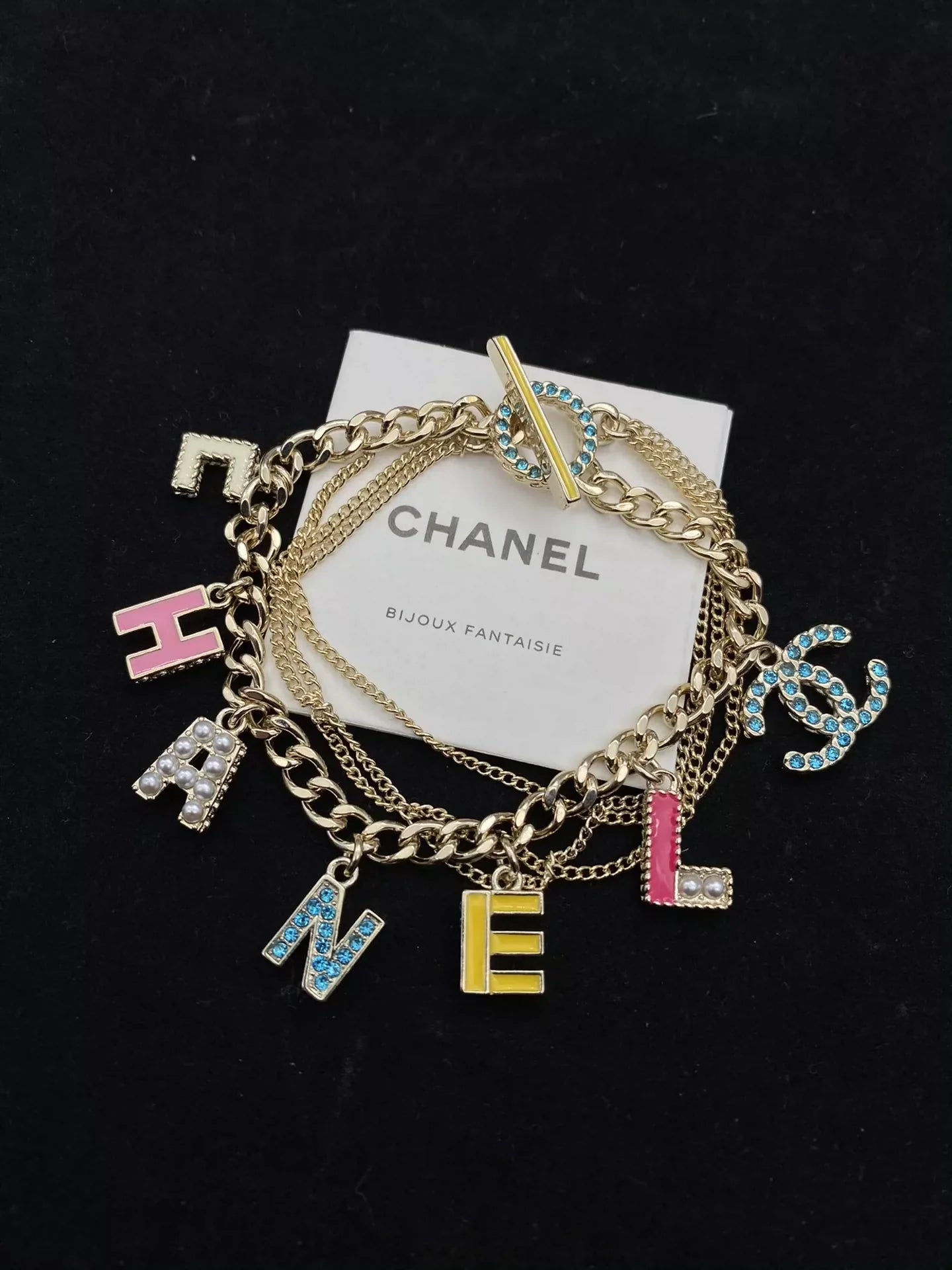 25 Summer New Letter Colored Multilayer Bracelet