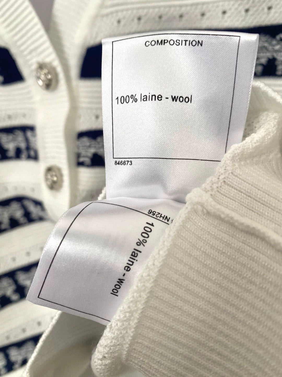 C 25 new striped bowknot V-neck short-sleeved knitted cardigan