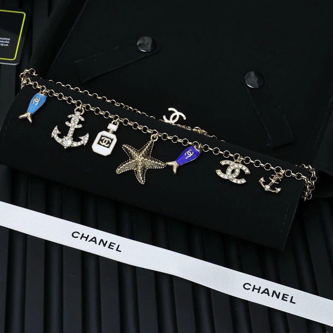 25 Summer New Ocean Series Multi-element Necklace