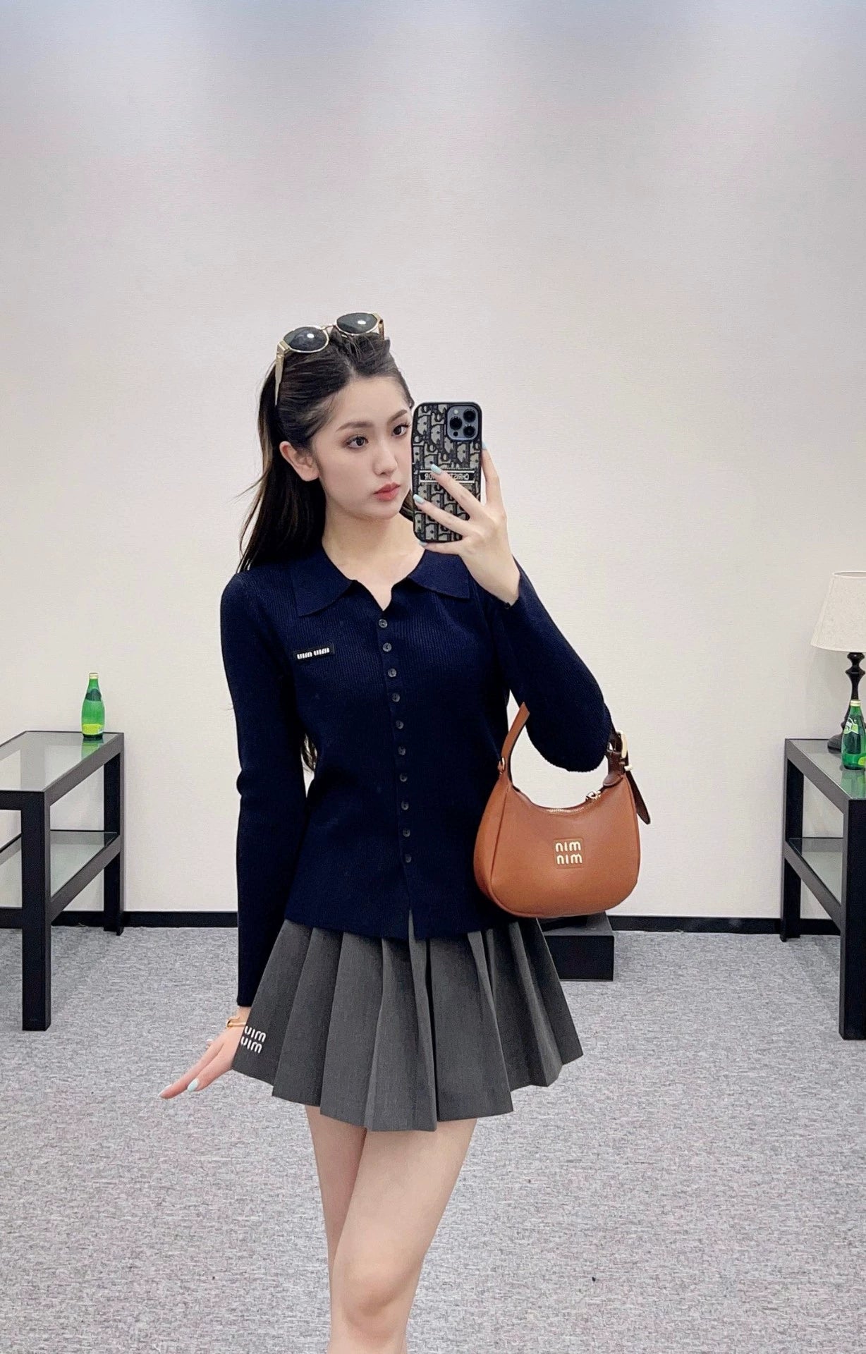 M 25 New Style Lapel Versatile Knit Cardigan(Beige,Navy,Gray)