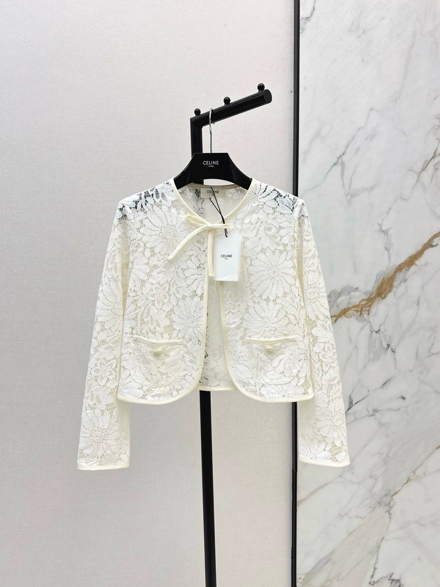 Ce 25 Frühling Sommer Neueste Spitze Stickerei Strickjacke Kleine Jacke