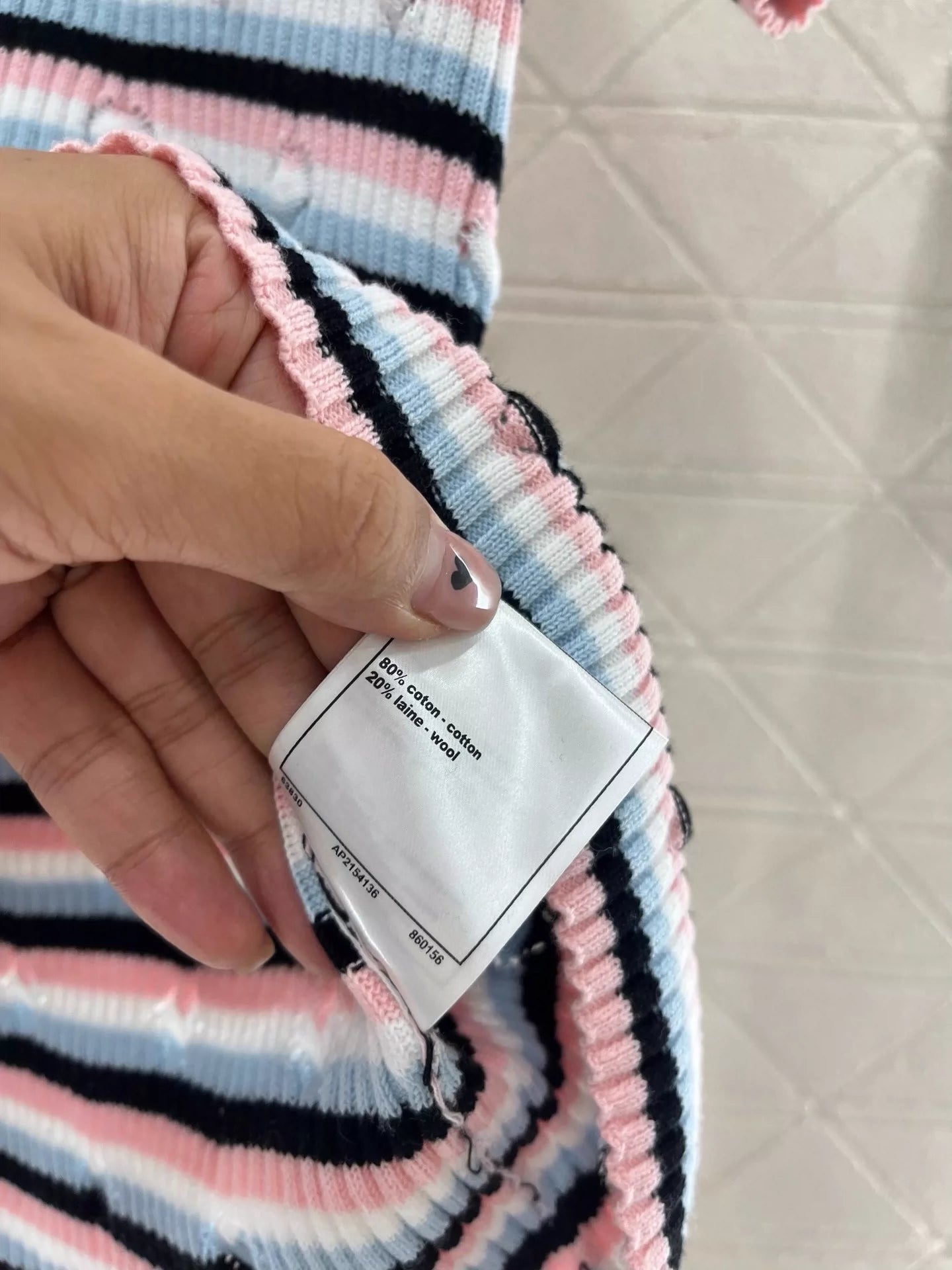 C 25 Lapel Striped Short Sleeve Top