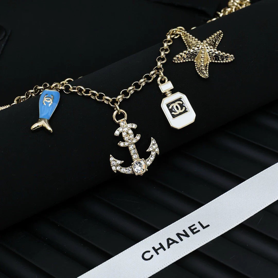 25 Summer New Ocean Series Multi-element Necklace