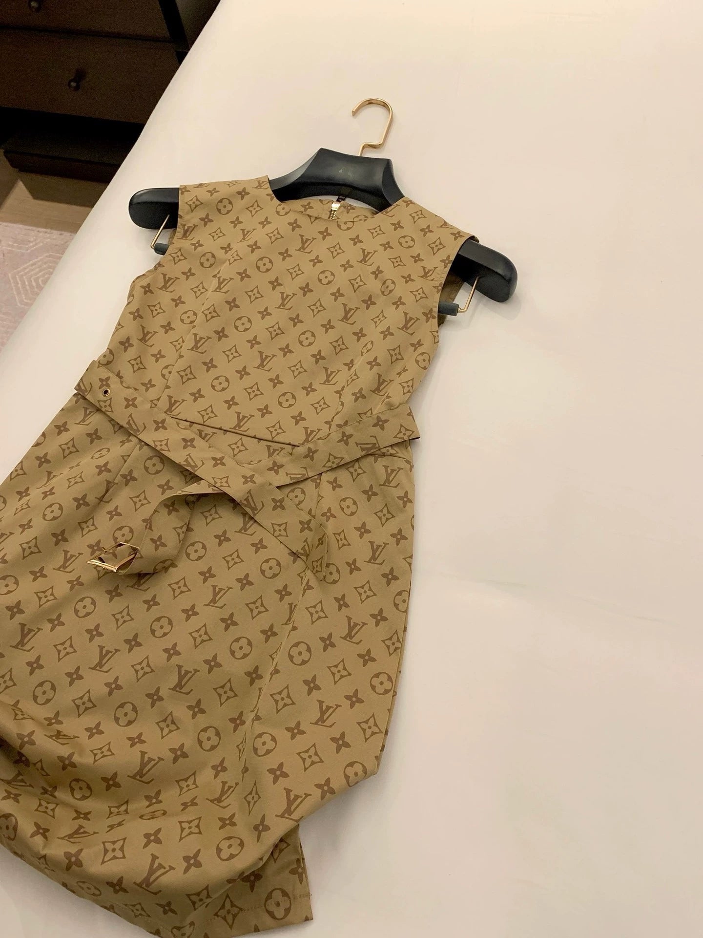 L 25 Khaki Belt Dress