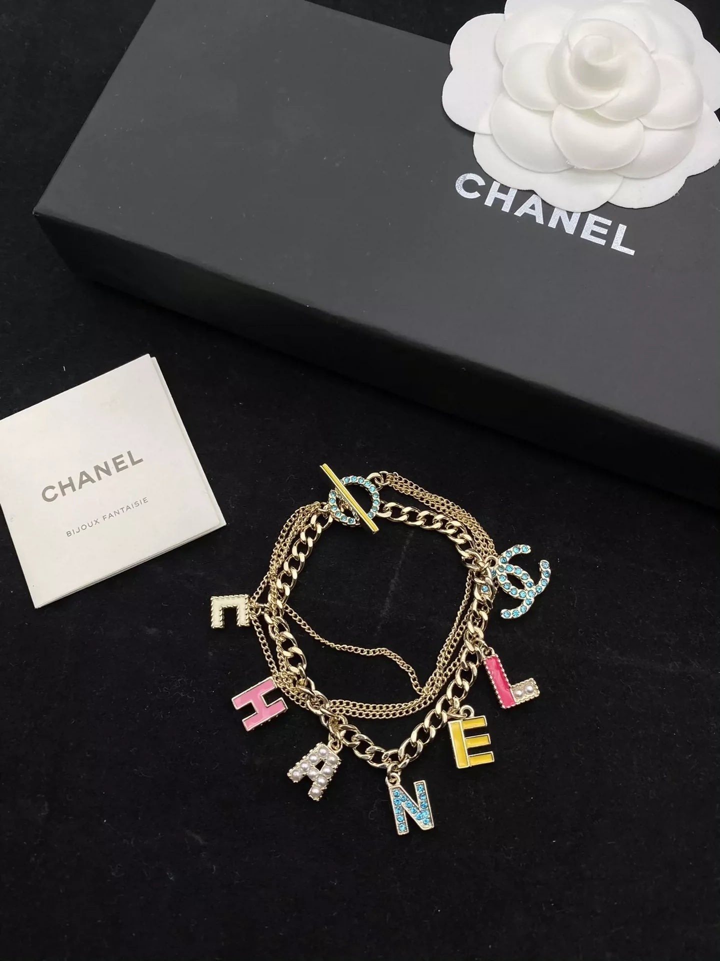 25 Summer New Letter Colored Multilayer Bracelet