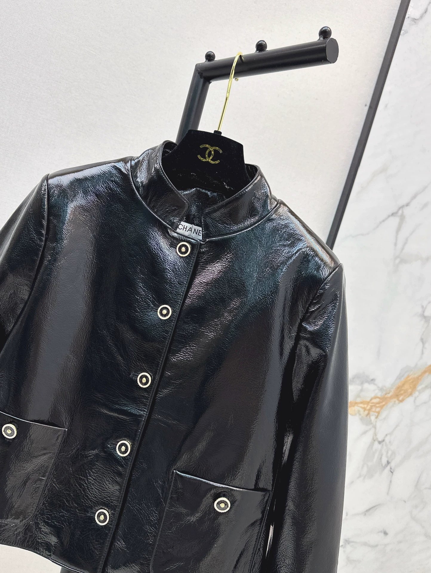 C 25 Premium Handcrafted Collection Genuine Leather Stand Collar Jacket