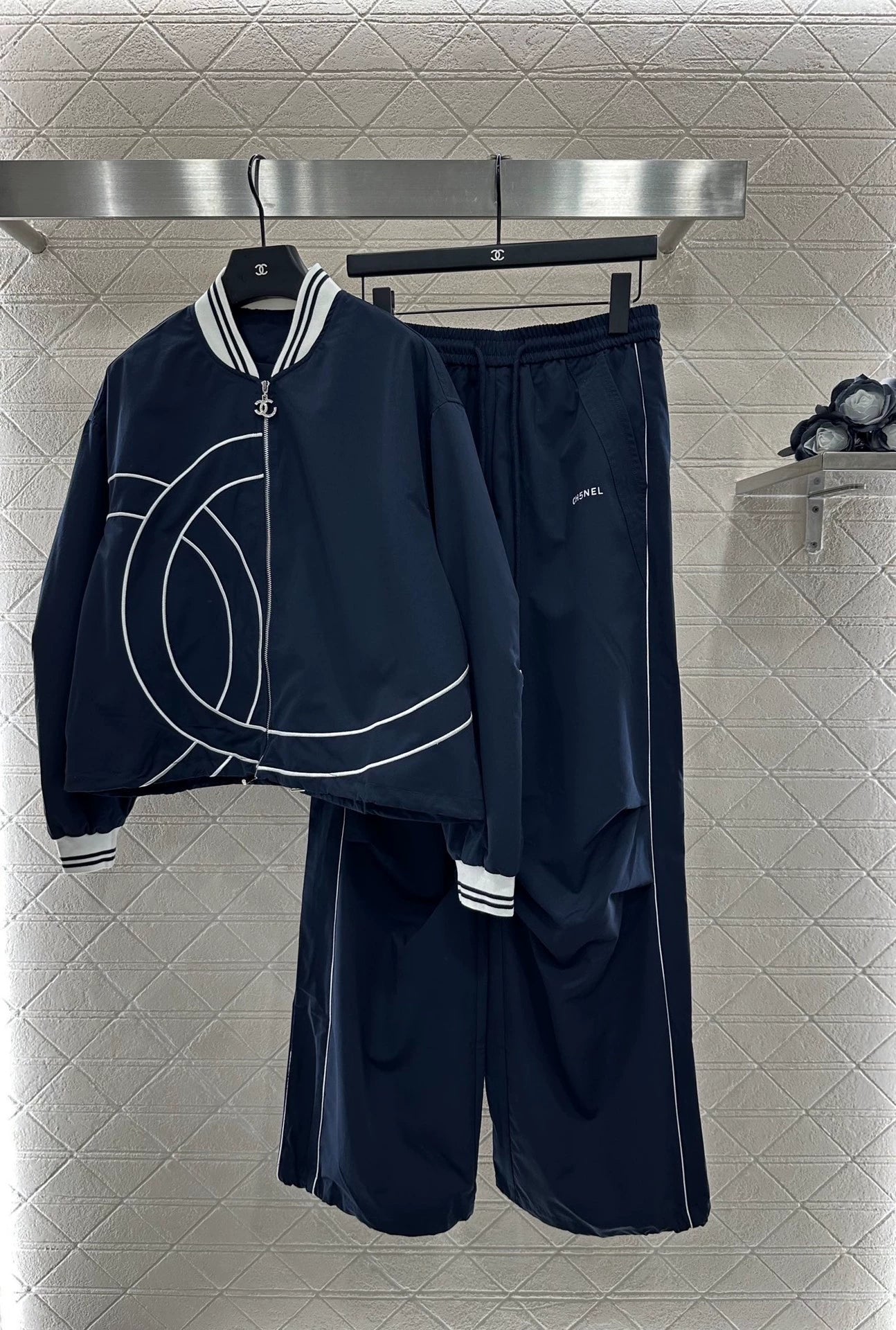 C 25 Casual Baseball Jacket and Pants Set