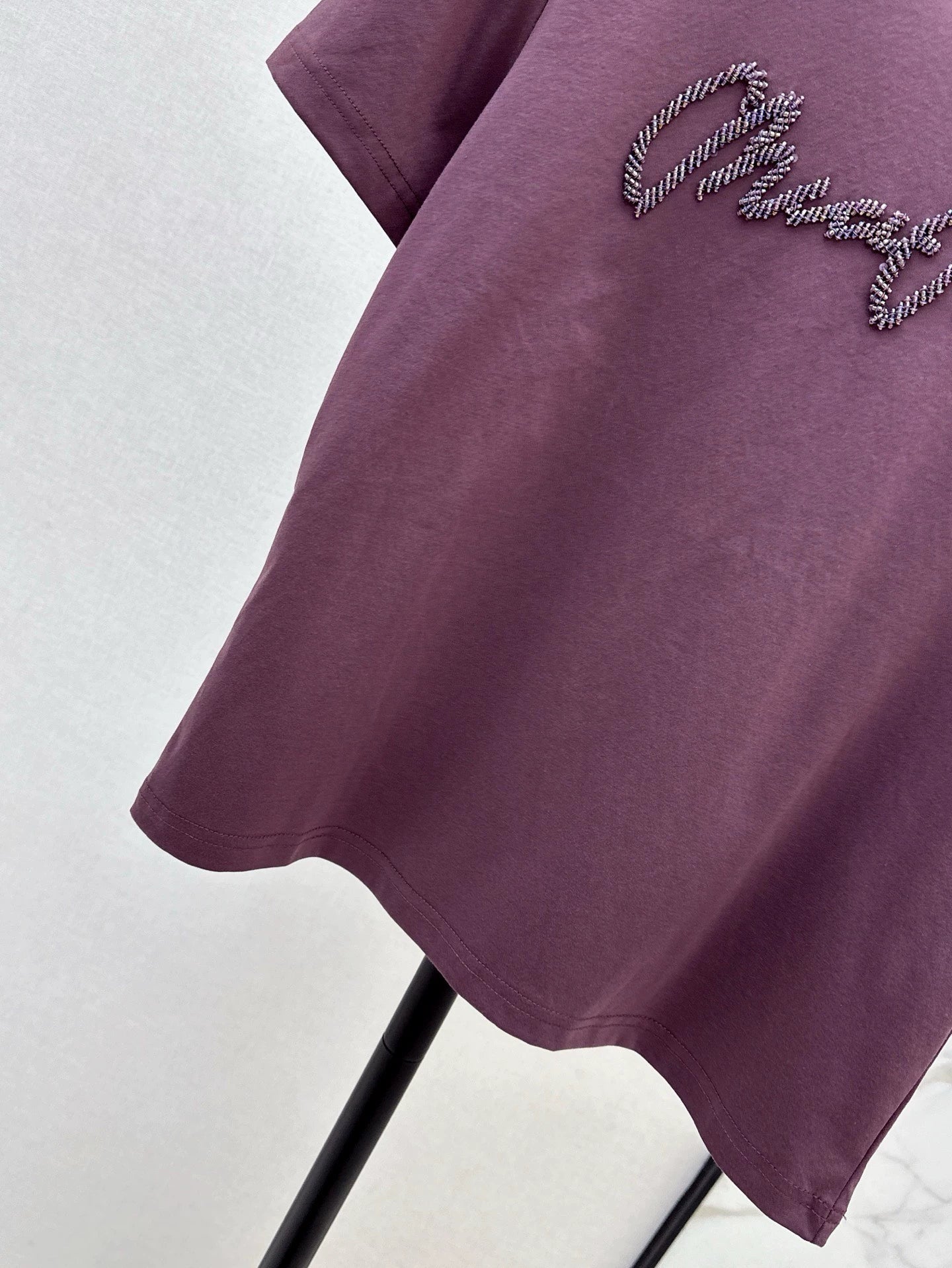 M 25 spring and summer new beaded short-sleeved T-shirt