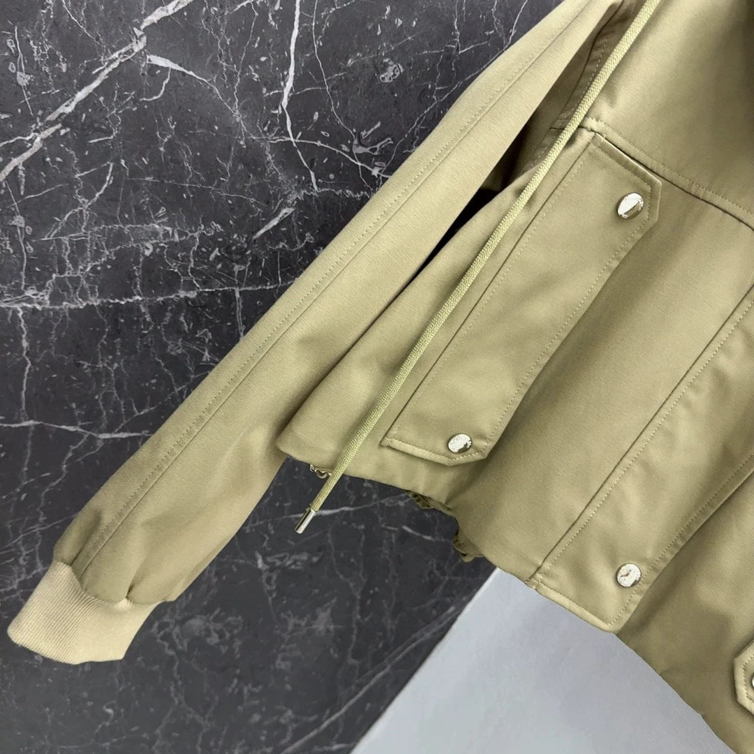 D 25 Neue klassische kurze Windjacke mit Kapuze